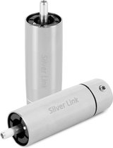 ETI Research | SILVER LINK RCA | Pure Silver | Connector | Ø11mm | solderen | 1 set 2 stuks