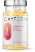 Oxyform Adipo I Voedingssupplementen I Ultra Geconcentreerde Visolie I 30 capsules I verfijnd silhouet Boost I 1 Maand Kuur I Anti Jojo I EPA-DHA I Biologische Knoflook, Olijfolie
