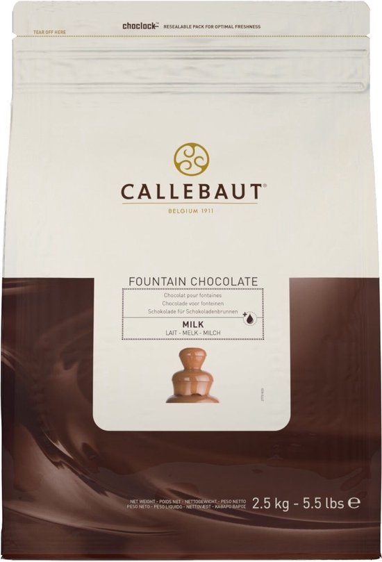 Callebaut Fontaine chocolat Lait pour fontaines - Sac 2,5 kilos