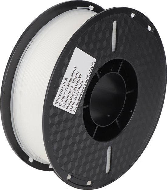 Filamenten 3D Printmateriaal Filamenten Transparant PLA 1KG | bol