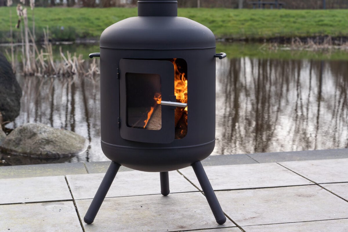 Maxx Terrashaard - Tuinhaard Fenix - Zwart - 45 X 45 X 134cm 515446632