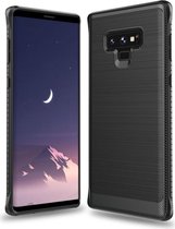 Samsung Galaxy Note 9 Geborsteld Hybride Hoesje Zwart