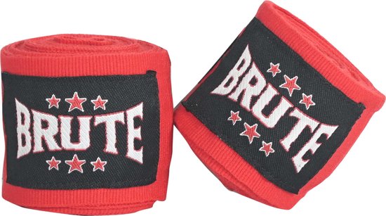 Foto: Brute handwraps kick boksen bandage 2 5 m nylon rood