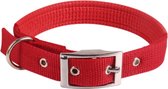 Nobleza Hondenhalsband - rood - halsband met zachte voering - gespsluiting - XS