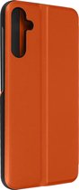 Convient pour Samsung Galaxy A14 5G Case Window Time Display Video Support Orange
