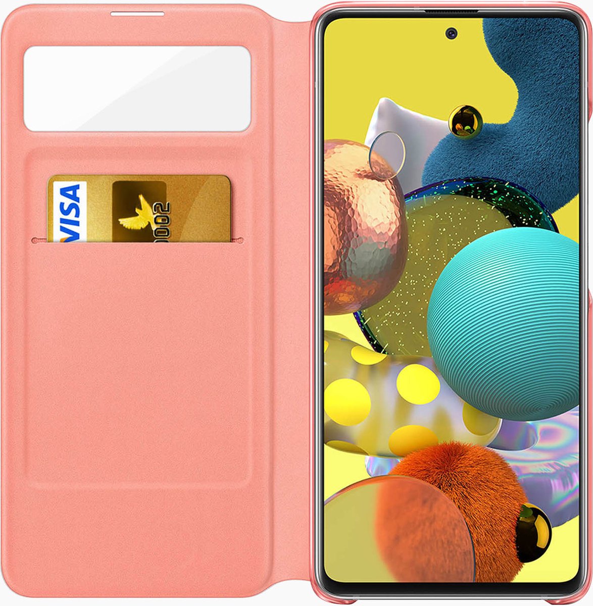 Samsung S View Wallet Hoesje - Samsung A51 5G - Wit