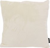 Housse de coussin en flanelle crème | Polyester | 45 x 45 cm