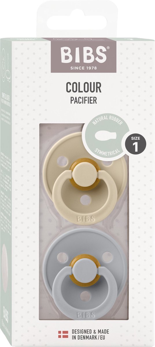 BIBS - Colour Fopspeen - Symmetrisch - Maat 2 - Vanilla/Cloud - Duopack van BIBS — afbeelding 5