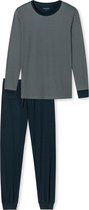 SCHIESSER Fine Interlock pyjamaset - heren pyjama lang interlock boorden jade patroon - Maat: 4XL