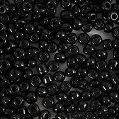 Rocailles, afm 6/0 , d: 4 mm, zwart, 25gr, gatgrootte 0,9-1,2 mm [HOB-682811]