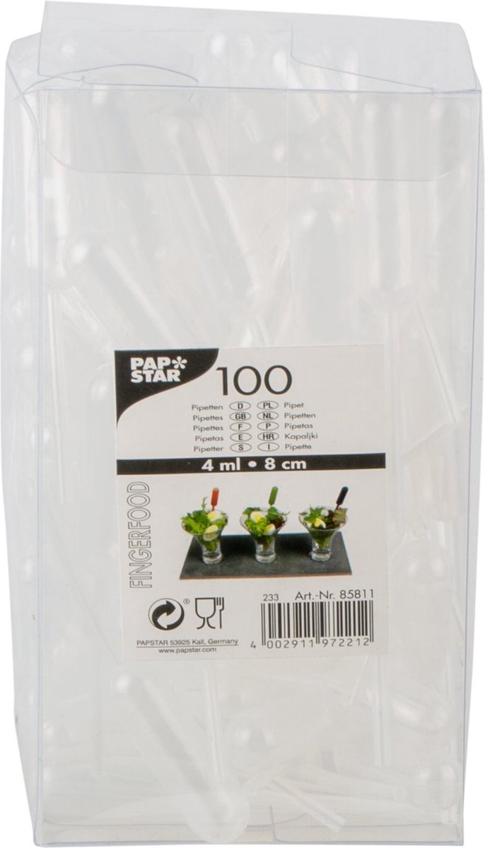 Papstar Amuse pipet - Zak 100 stuks