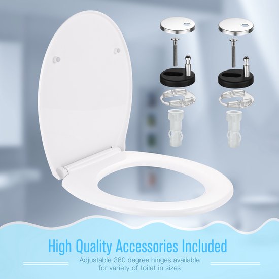 Coree Abattant WC - Abattant WC O-seat - Soft close - Snap off - Thermoplastique - Wit - TS13