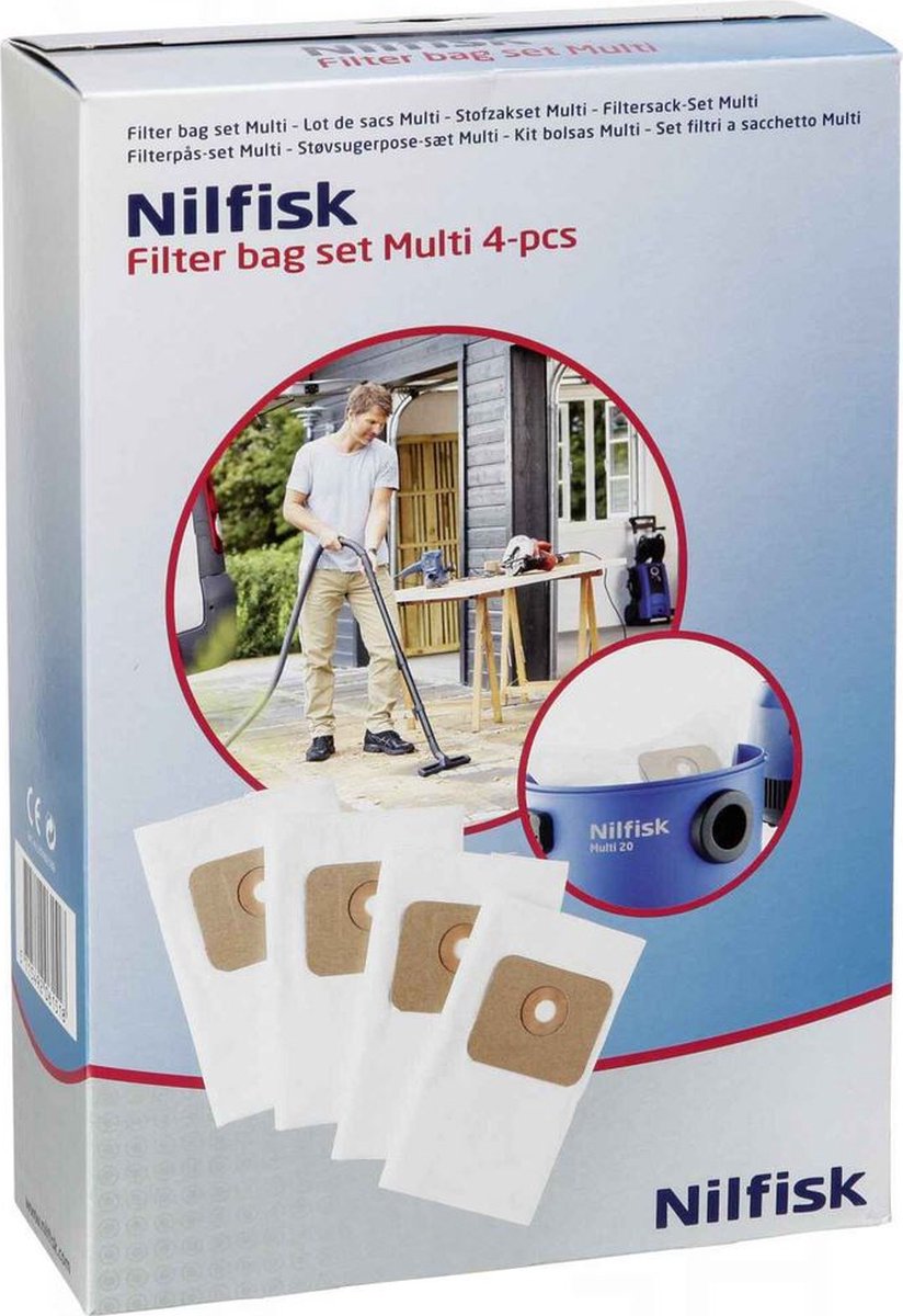 Nilfisk Stofzuigerzak voor Nilfisk Multi (4 stuks)
