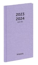 Brepols agenda 2023-2024 - NATURE Interplan - 16M - Weekoverzicht - Paars - 9 x 16 cm