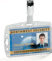 Porte-badge horizontal / vertical portable avec clip pour badge, pk a 25 pcs.