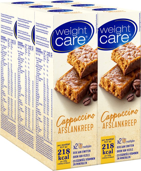 Weight Care Ontbijtreep Cappuccino - 6x2 stuks
