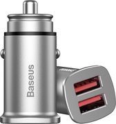 Baseus Square Dual USB Autolader Zilver