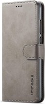 Huawei P30 Stand Portemonnee Bookcase Hoesje Grijs