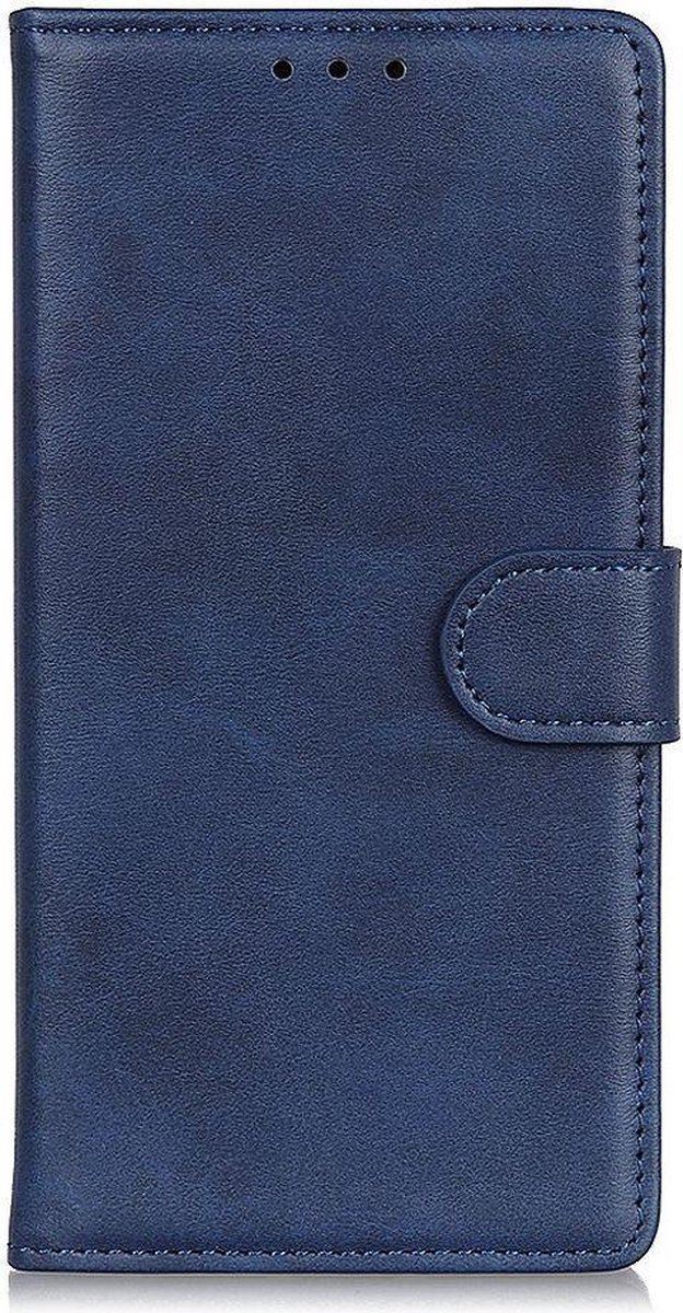 Matte Portemonnee Hoesje Blauw Geschikt voor Samsung Galaxy A10