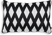 Kussen zwart wit - Cushion Splender rectangular black white - Eichholtz