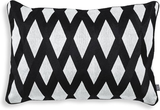 Kussen zwart wit - Cushion Splender rectangular black white - Eichholtz