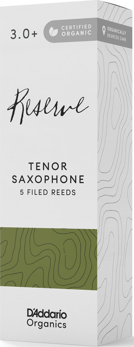D'Addario Woodwinds Organic Reserve Tenor Saxophone Reeds 3+ (5 stuks)