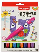 Bruynzeel Kids 10 feutres triangulaires