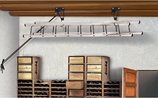 Plafond élévateur à vélo - Montage au plafond - Utilisation universelle - Résistant aux rayures - jusqu'à 25 KG - Système de suspension - Extra fort