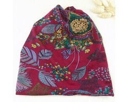 Beanie- Boasty ® India - Vintage - uniseks - Retro Style Beanie - Hippie - 100 procent katoen - Beanie - Hippie - One size - hippie accessoires-retro - Hoed-kerstcadeau