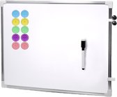 Magnetisch whiteboard/memobord met marker en 10x magneten - 80 x 60 cm
