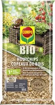COMPO Bio Houtchips - 100% natuurlijk - onderlaag in moestuinbakken - decoratieve bodembedekker - zak 55L
