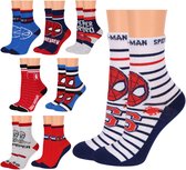 MARVEL SpiderMan - Set met jongenssokken, 8 paar lange sokken, OEKO-TEX / 23-26