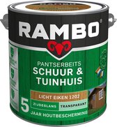 Rambo Pantserbeits Schuur & Tuinhuis Zijdeglans Dekkend - Makkelijk Verwerkbaar - Lichteiken - 2.5L