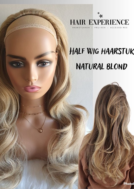 Clip In Extensions - Halve Pruik Dames - Natural Blond - Lang Stijl Haar -  Krullen en... | bol.com