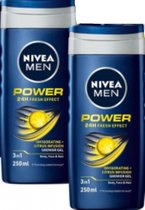 Nivea Men Douchegel - Power Fresh - 2 x 250 ml