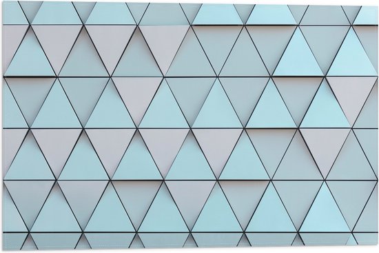 Vlag - Geometrisch Ruit Patroon in Blauwe Kleur - 60x40 cm Foto op Polyester Vlag