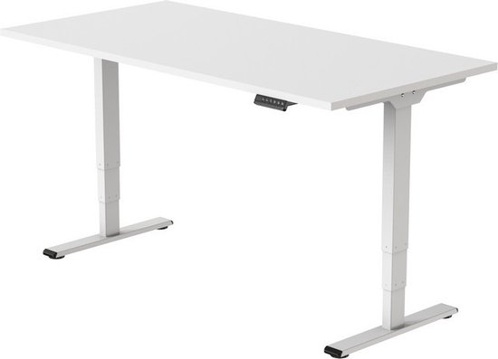 Office Hero® Cosmic Elektrisch - Zit sta bureau in hoogte verstelbaar wit frame - Game bureau - Computertafel - Werktafel - 160x80 - Wit