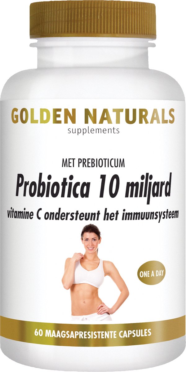 Goedkoopste Golden Naturals Probiotica 10 miljard (60 veganistische maagsapresistente capsules