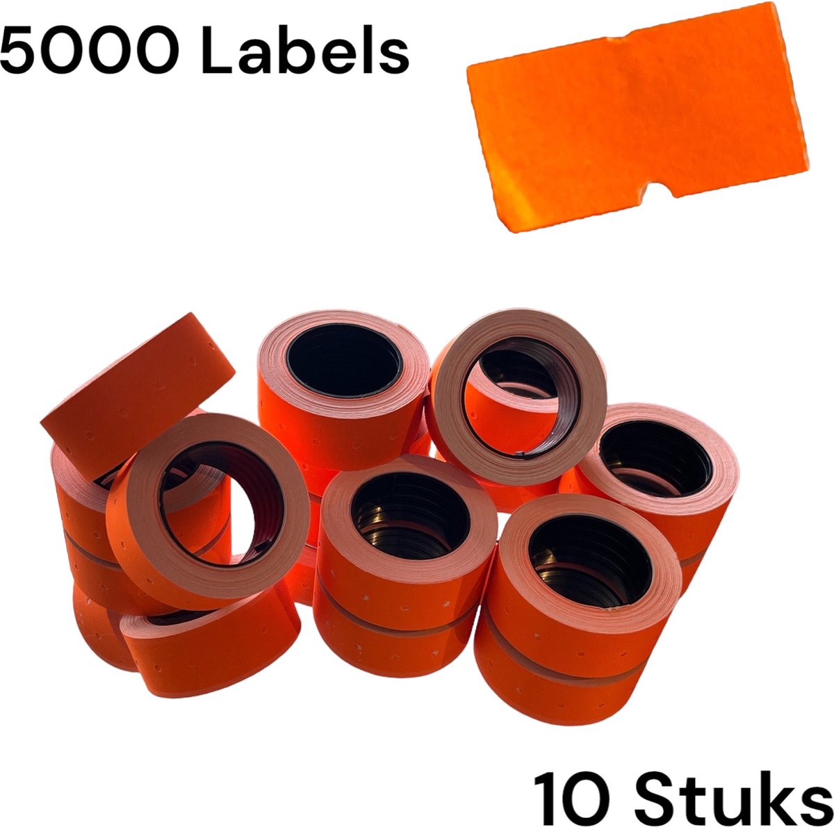 Kinky Pleasure Prijsrol stickers - Prijsrollen voor prijstang - 23 x 15mm - 5000 stuks - Oranje