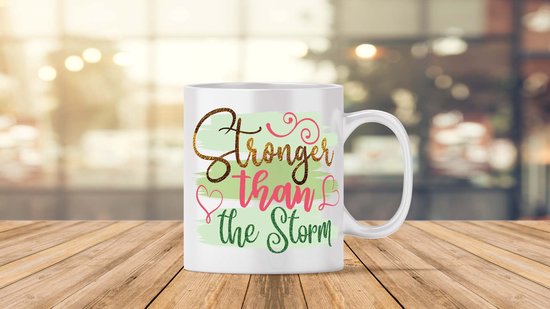 Mug Plus fort que la tempête - Amour - positif - mignon - cadeau - amour -  créatif 