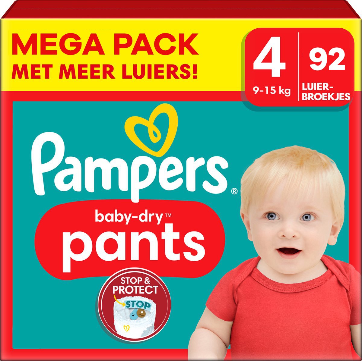 Pampers - Baby Dry Pants - Maat 4 - Mega Pack - 92 stuks - 9/15 KG - Pampers