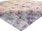Tafelkleed – Luxe Gobelinstof – Magnolia – roze bloemen – Vierkant 100 x 100 cm