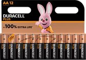 Duracell Alkaline Plus 100 AA Batterijen - 12 stuks