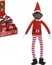 Jongen - Zwart/donkerbruin - Kerst - pop - Kerstmis traditie - naughty elves - Elves behavin badly