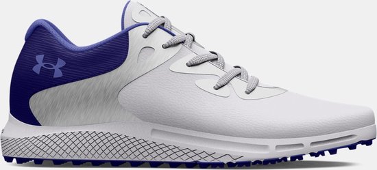 UA W Charged Breathe 2 SL-White / Metallic Silver / Baja Blue — afbeelding 2