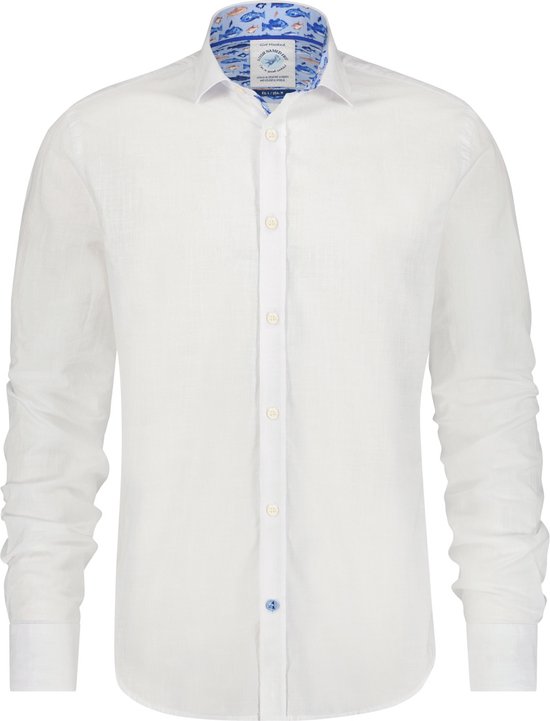 AFNF | Shirt linen white timeless | Heren | White | | M