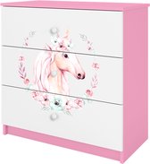 Kocot Kids - Ladekast babydreams roze paard - Halfhoge kast - Roze