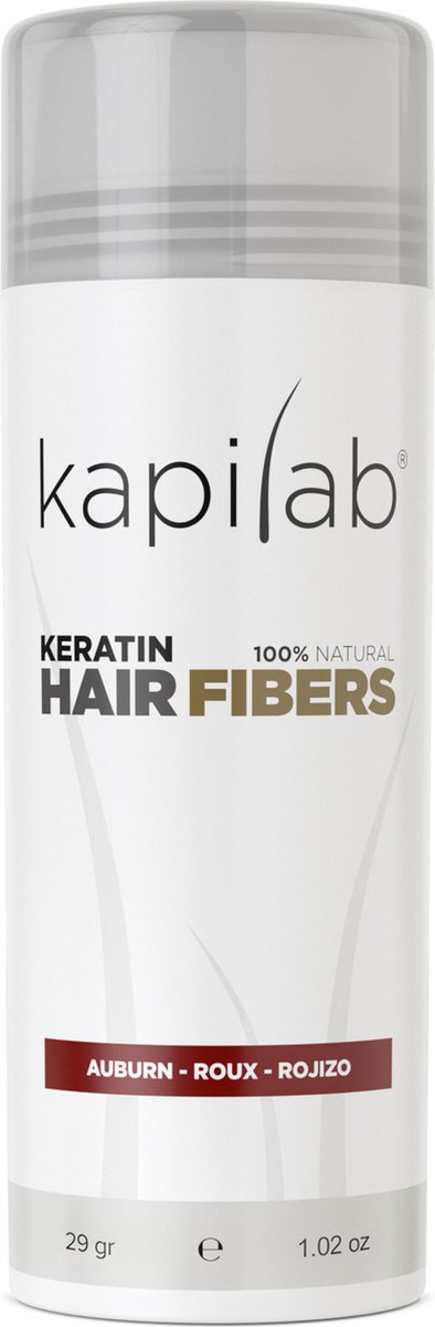 Kapilab Hair Fibers Kastanjebruin - Keratine haarvezels verbergen haaruitval - Direct voller haar - 100% natuurlijk - 29 gram