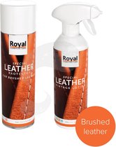 Brushed & vintage leather set - 1 x protector + 1 vintage lotion