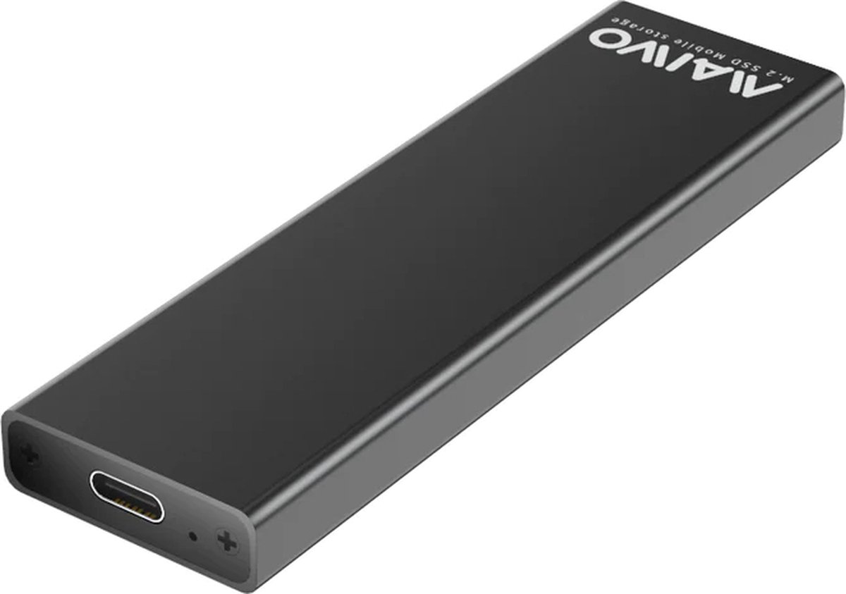 Maiwo K1688S - USB-C Externe Schijfbehuizing voor M.2 SATA SSD - Geschikt voor B-Key en B&M-Key - 5Gb/s - Aluminium behuizing - Zwart